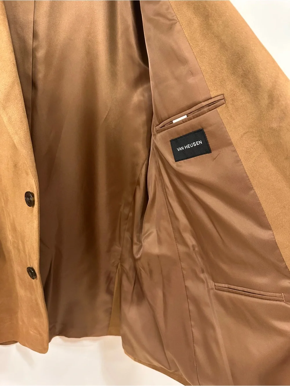 NWT Van Heusen Men's 42L Blazer Faux Suede Comfort Sport Coat Suit $200